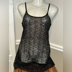 Intimately Free People Black Sequin Sheer Dress